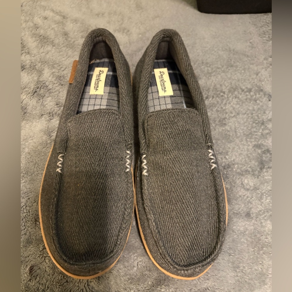 Dearfoam Men's Charcoal Slip-On Loafers